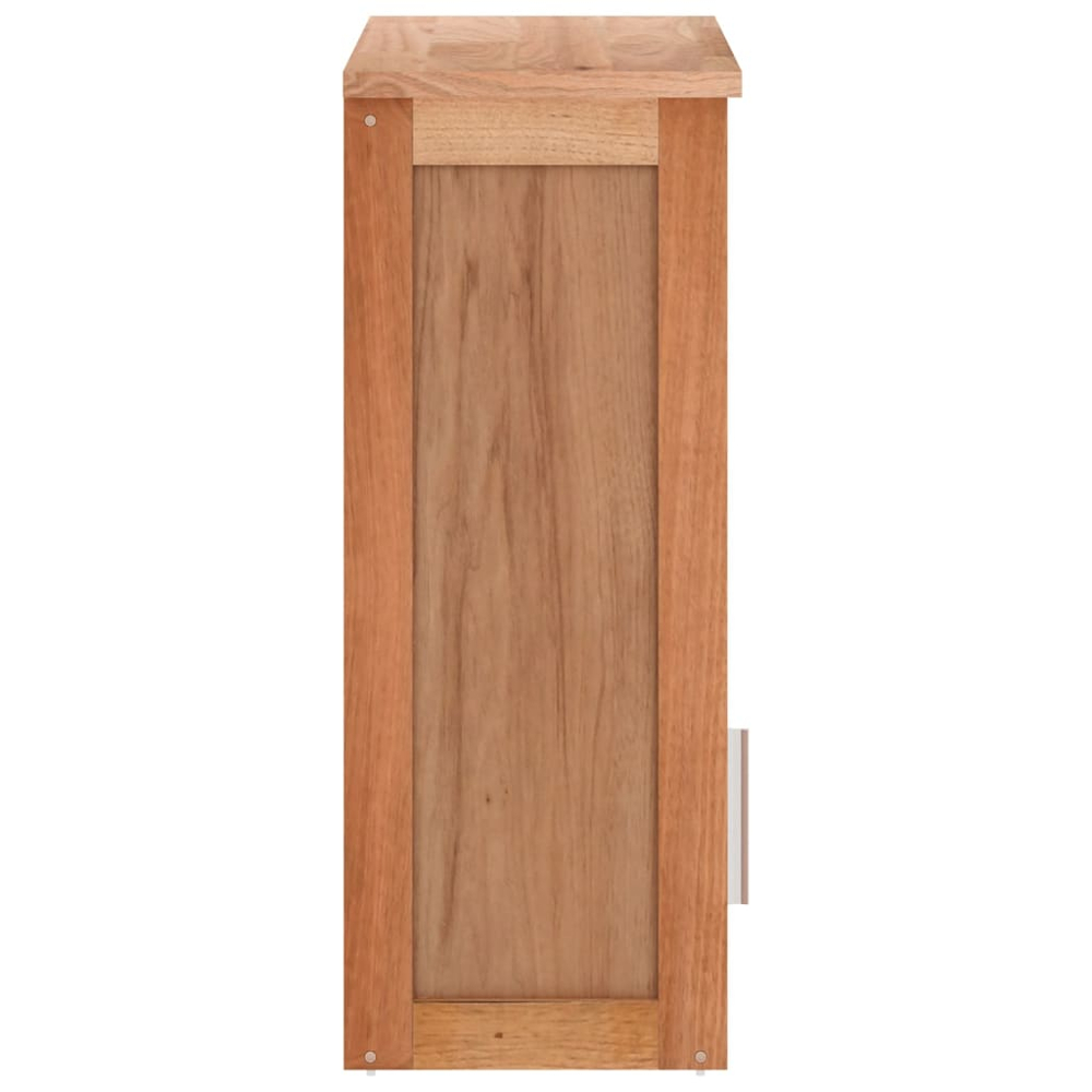 vidaXL Single Door Solid Walnut Wood Wall Mounted Bathroom Cabinet Image 5