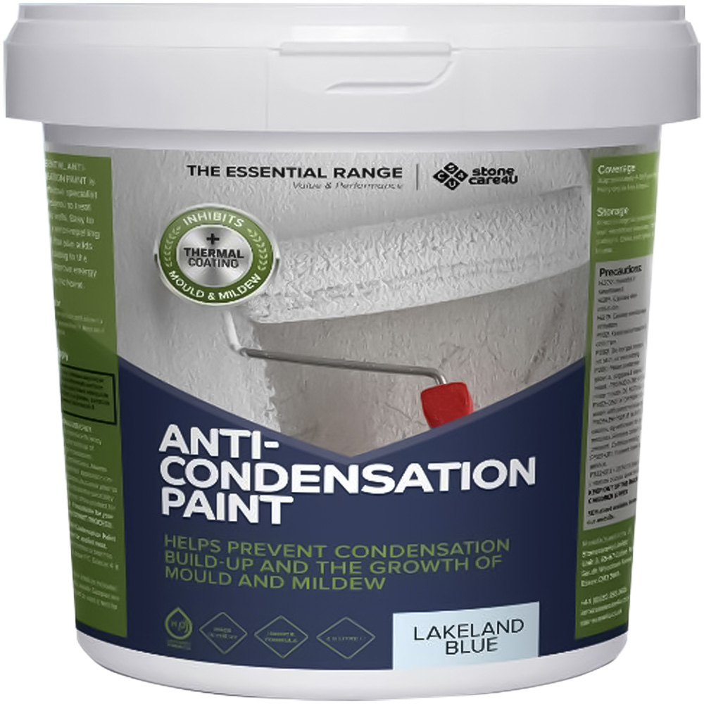 StoneCare4U Essential Walls & Ceilings Lakeland Blue Anti Condensation Paint 2.5L Image 2