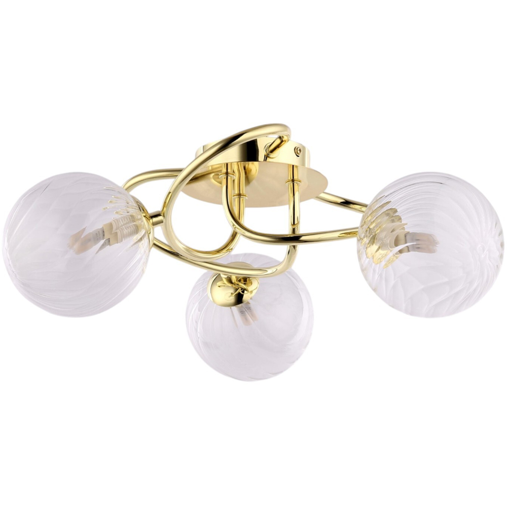 Amelia 3 Way Ceiling Light Fitting Polished Brass Image 3
