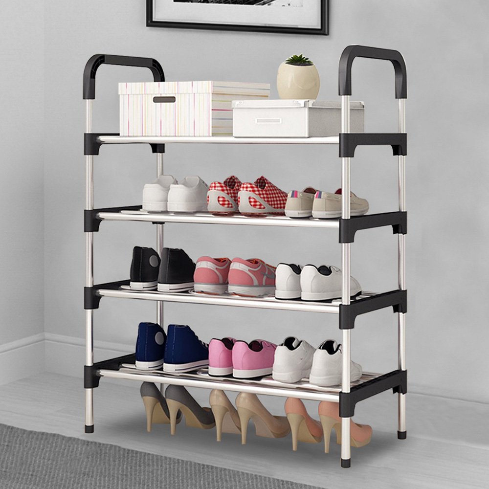 Living And Home WH0731 Black Metal Multi-Tier Shoe Rack Image 5