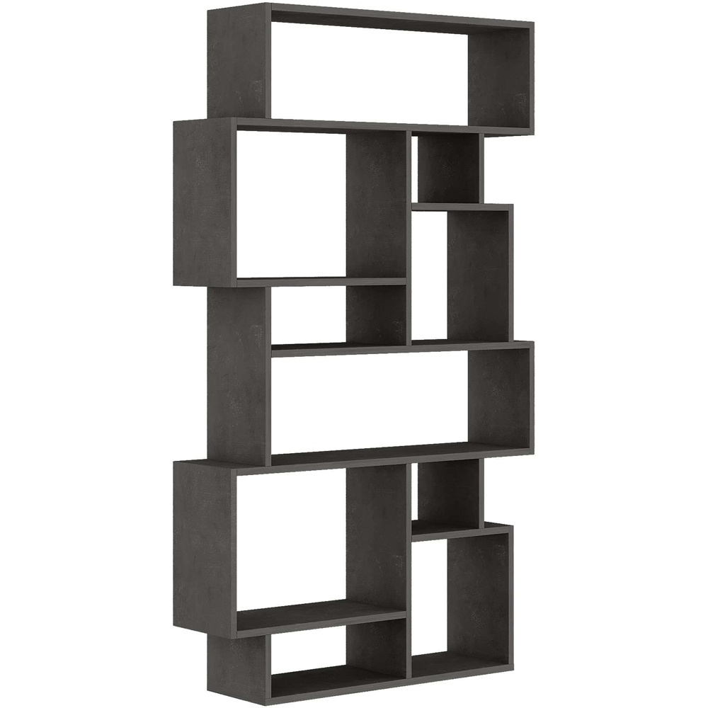 Decortie Karmato 10 Shelf Retro Grey Bookcase Image 2