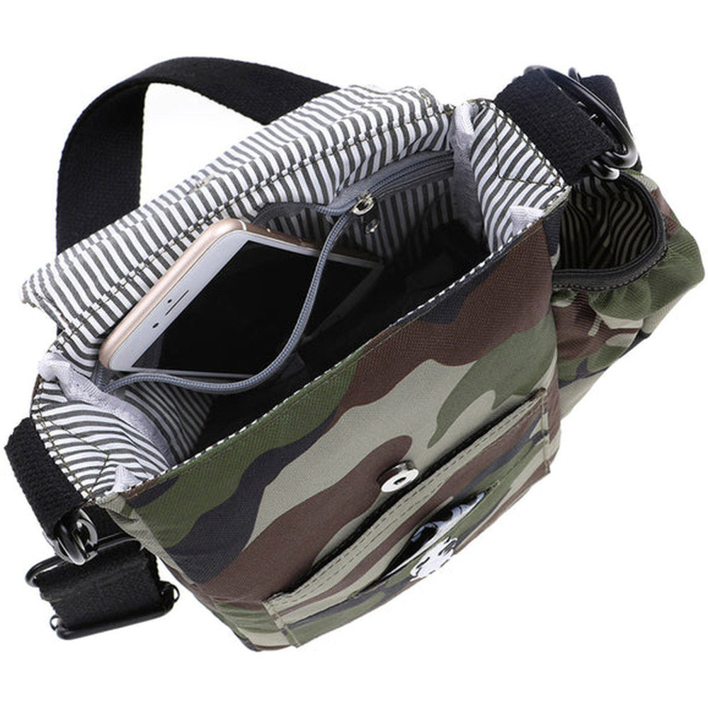 DOOG Camouflage Shoulder Bag with Striped Strap Image 4