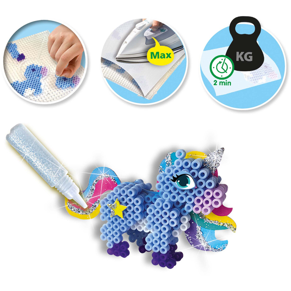 SES Creative Beedz Unicorn Iron On Beads Kit 1800 Piece Image 5