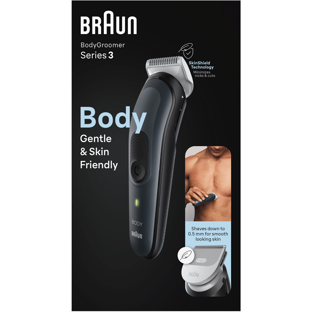 Braun BG 3350 Body Groomer 3 with 3 Combs Black Image 3