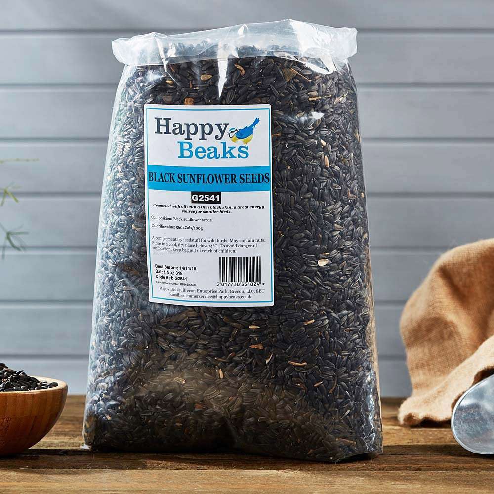 Happy Beaks Black Sunflower Seed Bird Food 25.5kg Image 2