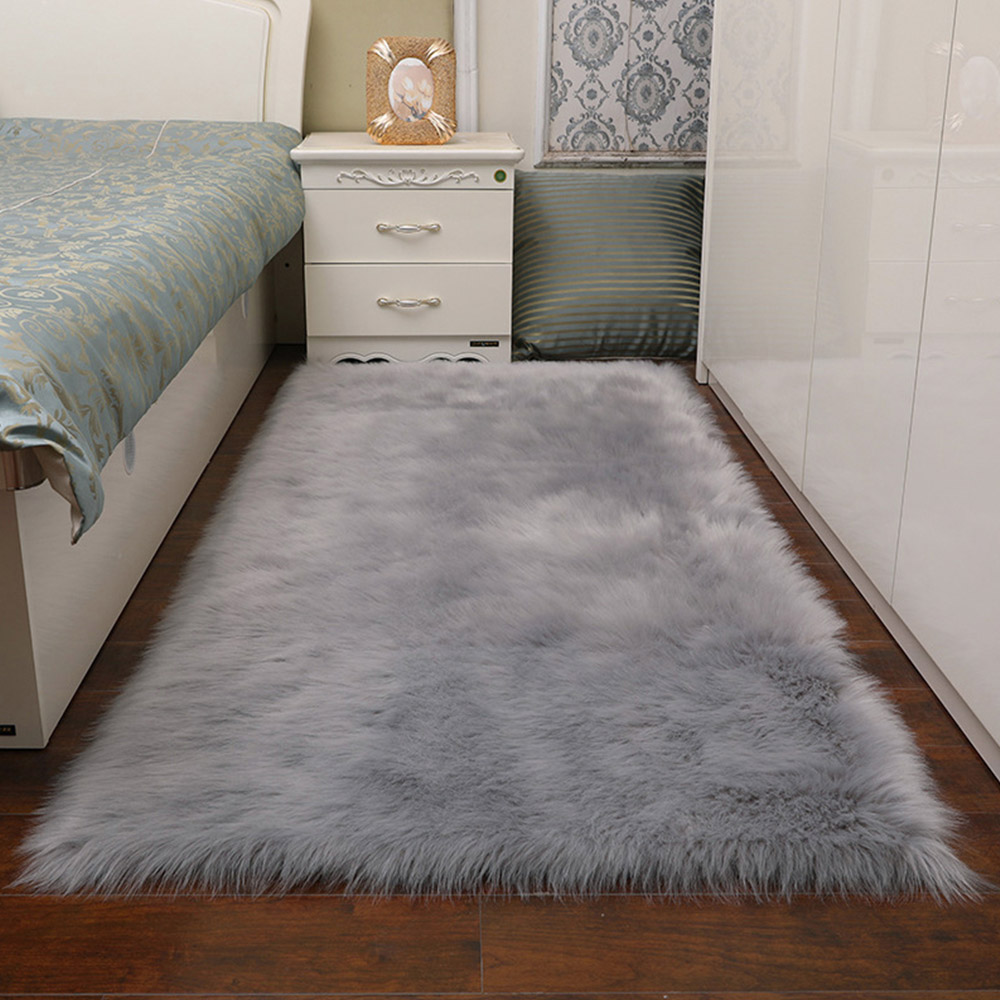 Living and Home Grey Rectangle Soft Shaggy Rug 100 x 180cm Image 6