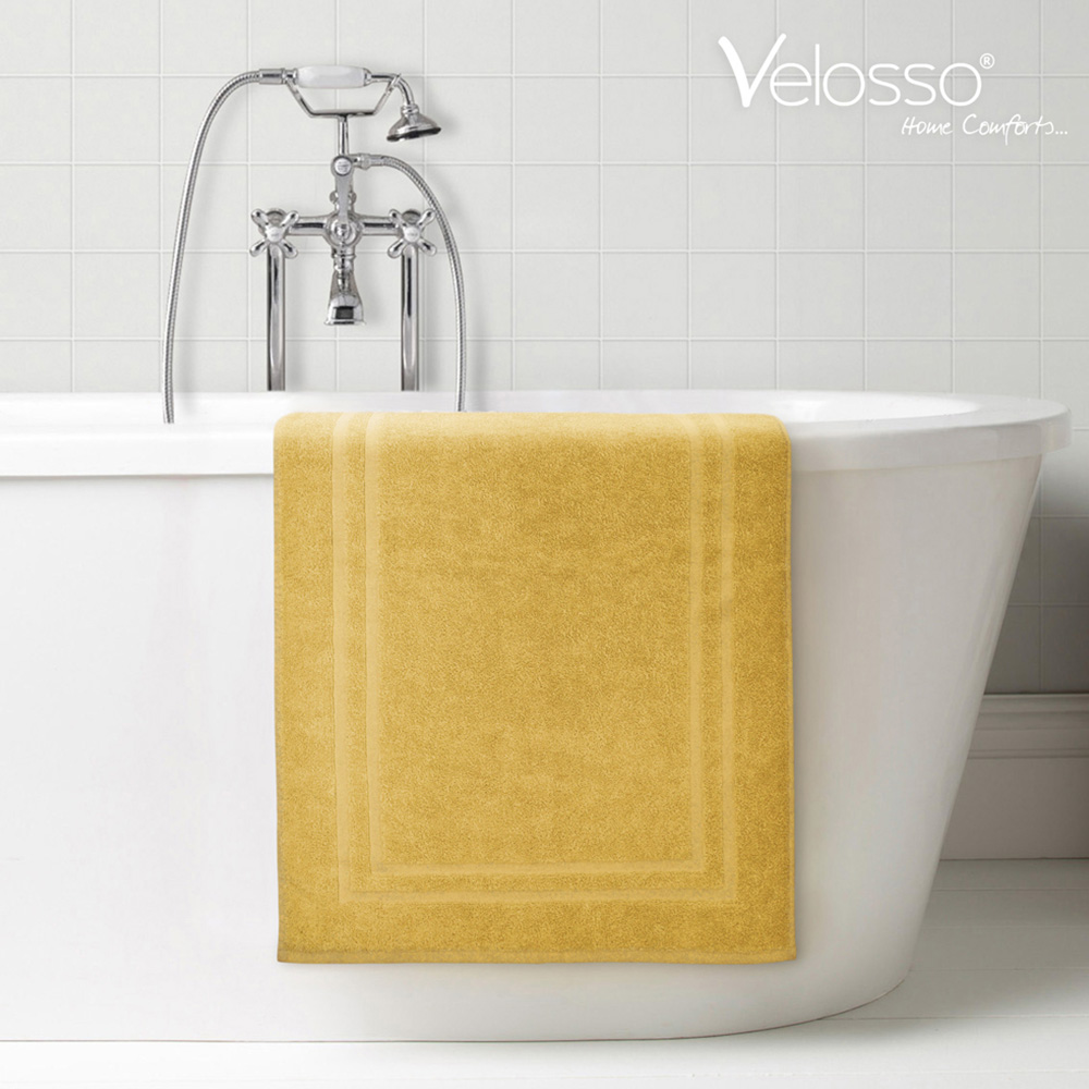 Velosso Ochre Cotton Hotel Bath Mat Image 4
