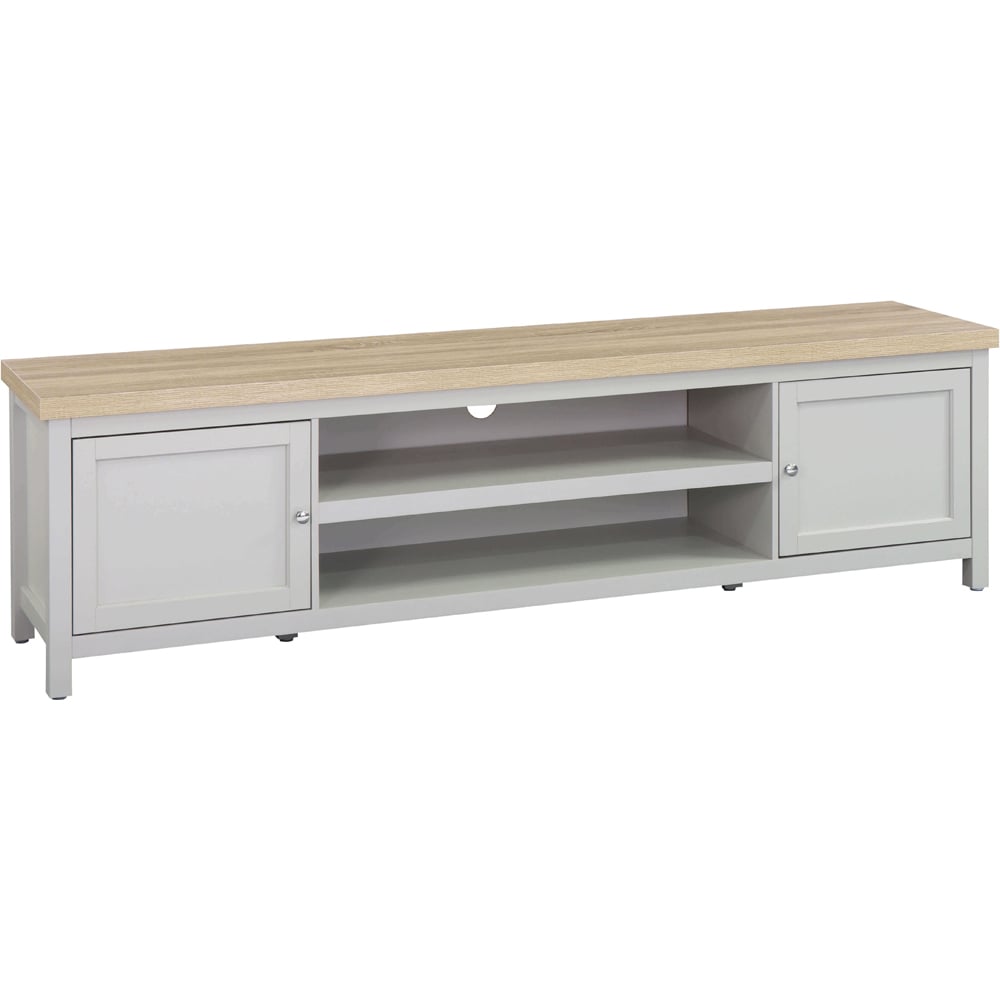 Home Source Avon 2 Door Large Grey TV Unit Image 2