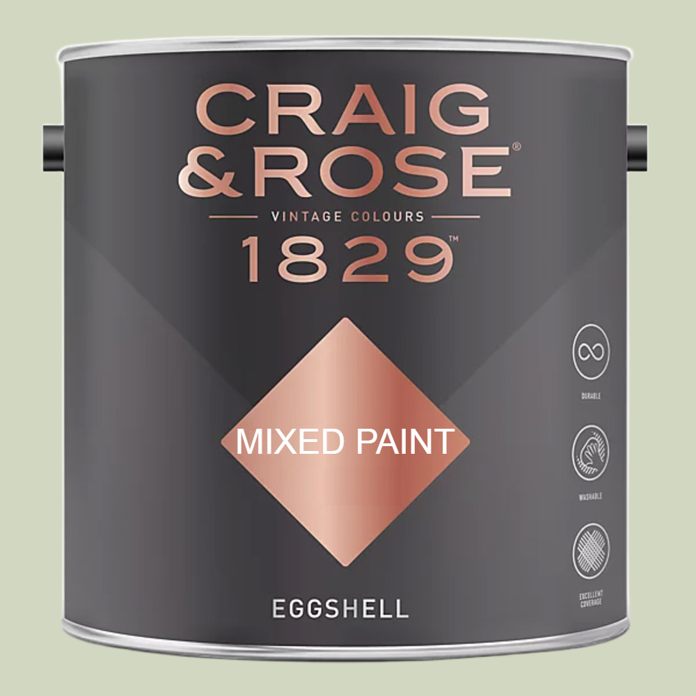 Craig & Rose 1829 Vintage Walls Wood and Metal Soft Green Eggshell Paint 2.5L Image 2