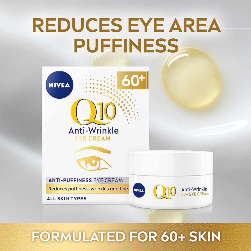 Nivea Q10 60+ Anti-Wrinkle and Anti-Puffiness Eye Cream 20ml Image 2