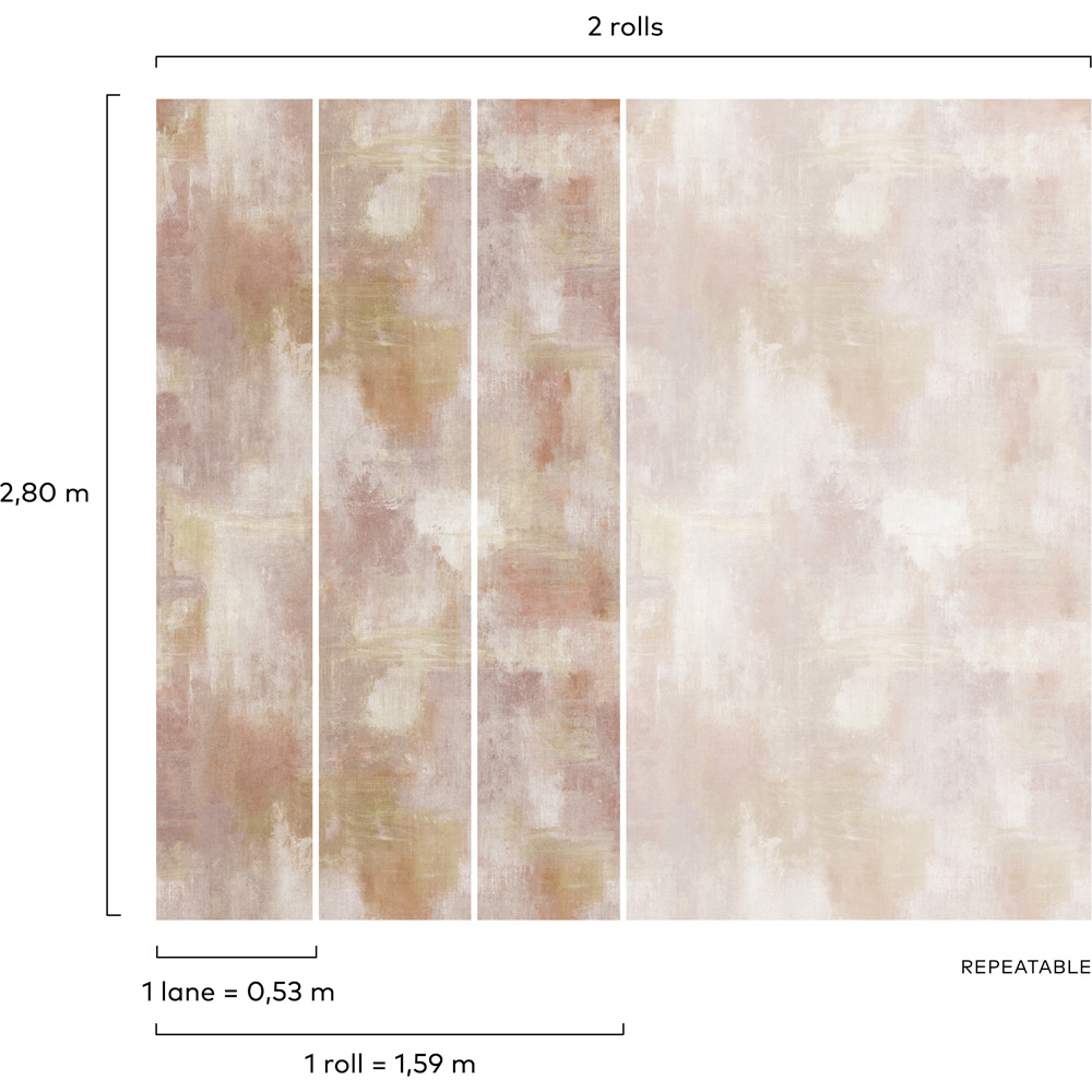 Grandeco Abstract Textured Blush 3 Panel Wall Mural Image 4