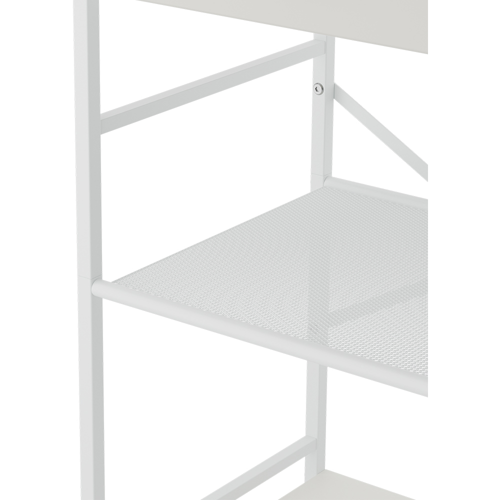 Living and Home 4-Tier White Dressing Table with Open Shelves Image 6