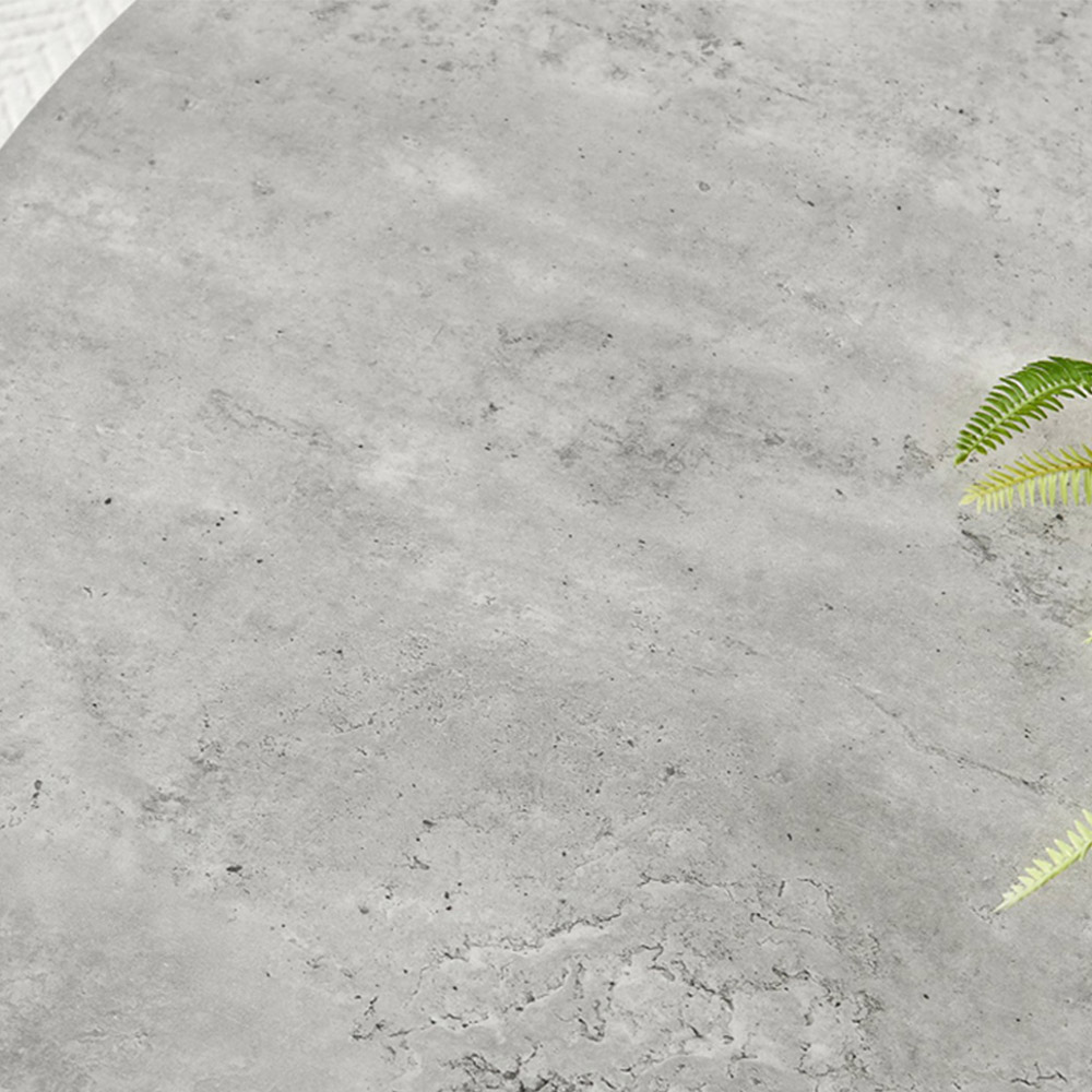 Furniturebox Arona Valera Concrete Effect 6 Seater Round Dining Set Grey and White Image 8