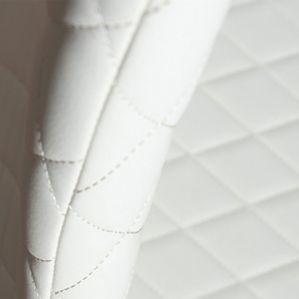 Furniturebox Fira Valera Wood Effect 4 Seater Round Dining Set Brown and White Image 6