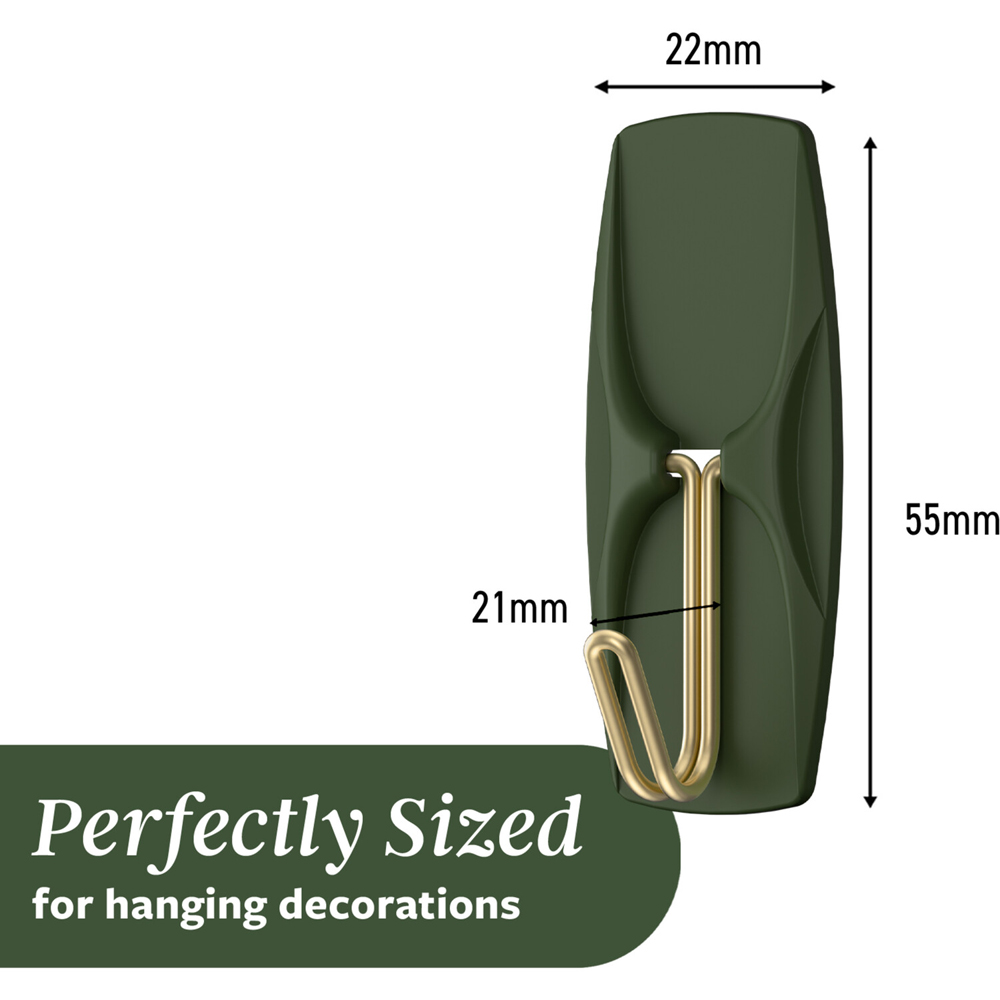 Pack of 6 Command Medium Wire Hooks Rosemary Image 9
