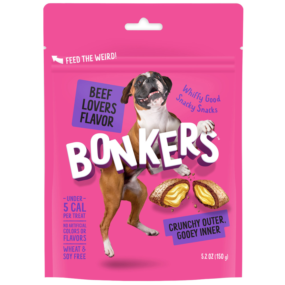 Bonkers Beef Lovers Flavour Dog Treats 150g Image 1
