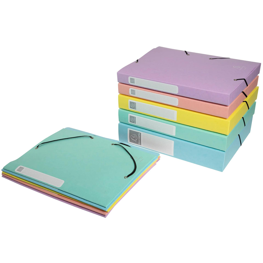 Exacompta Aquarel A4 Assorted Colour Box File Cartobox 10 Pack Image 8