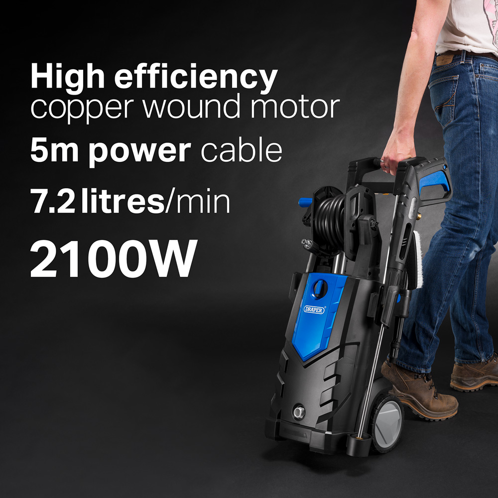 Draper 98678 Blue Pressure Washer 2100W Image 4