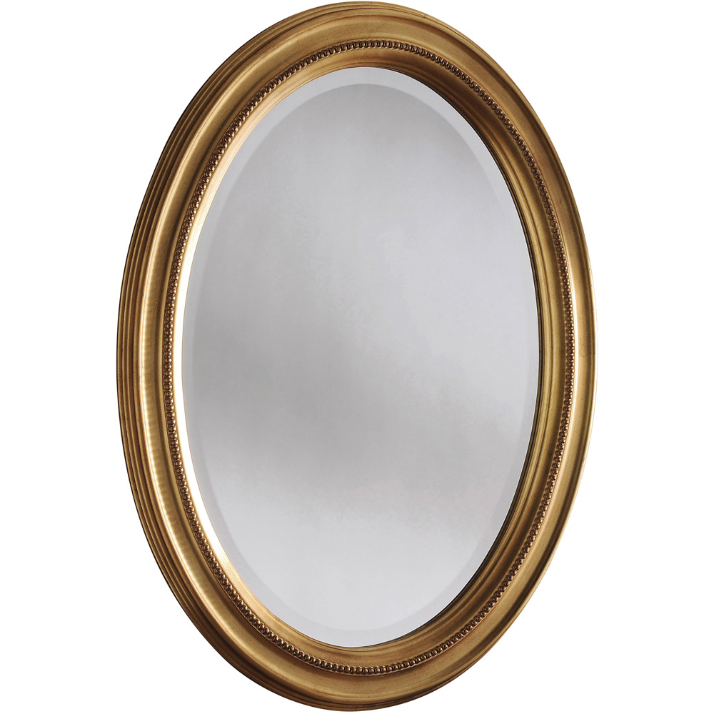Yearn Gold Traditional Gilt Oval Wall Mirror 86 x 66cm Image 1