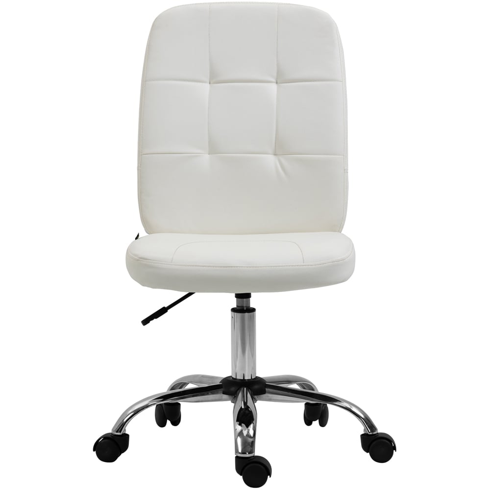 Portland White Curved Back Office Chair with Adjustable Height Image 2