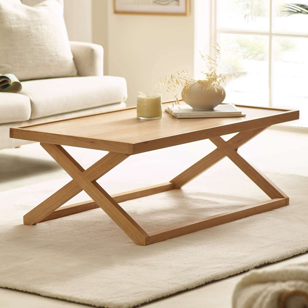 Julian Bowen Haddon Natural Oak Coffee Table Image 1