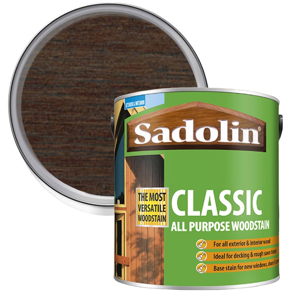 Sadolin Classic Teak All Purpose Matt Finish Woodstain 2.5L Image 1