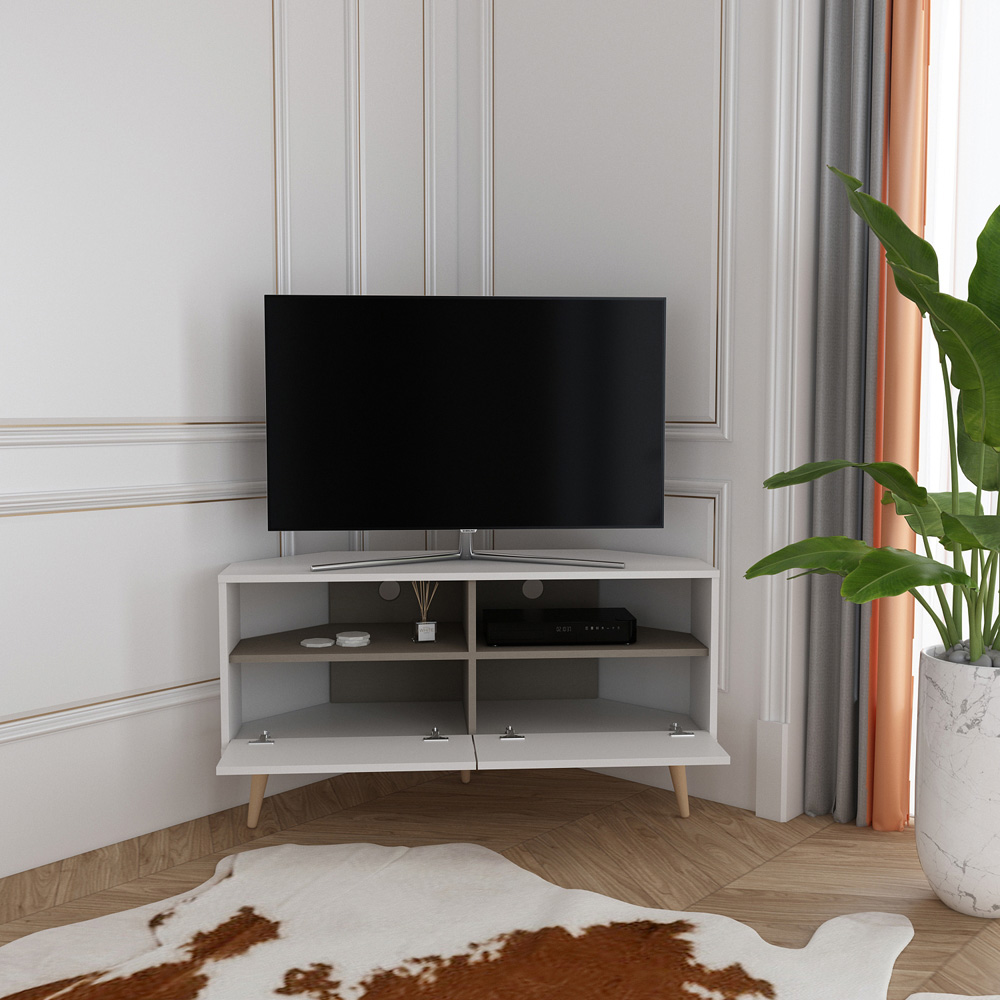Decorotika Aura 2 Drawer 2 Shelf Galaxy White TV Unit Image 5