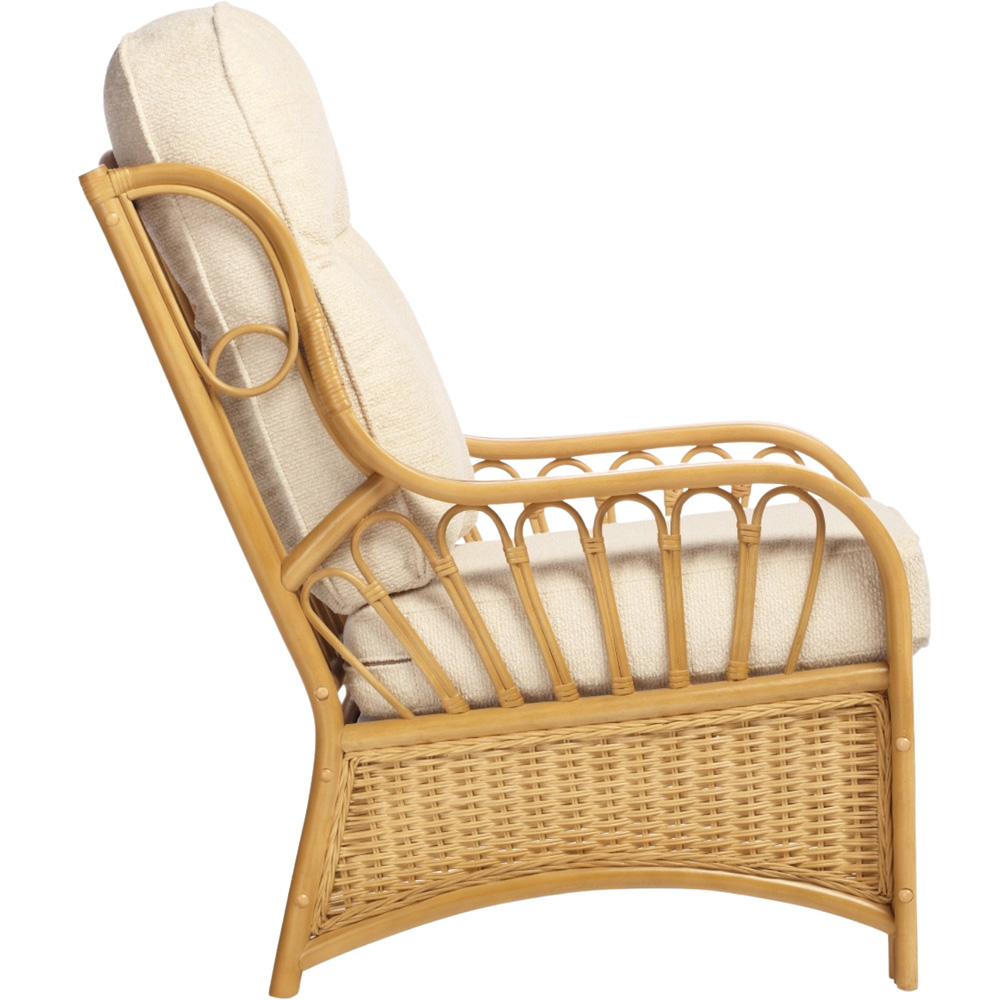 Desser Furniture Vale Light Oak Natural Rattan Cloud Chair Image 4