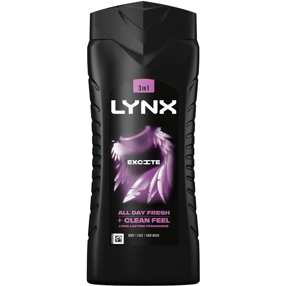 Lynx Excite Coconut and Black Pepper 12H Refreshing Fragrance Shower Gel 500ml 30 Pack Image 9