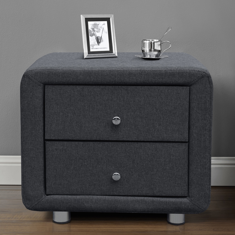 Brooklyn Grey Linen 3 Piece Bedroom Furniture Set Image 3