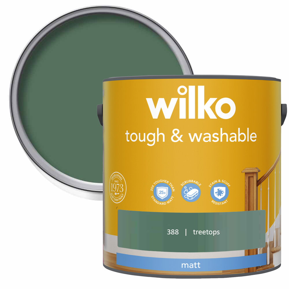 Wilko Tough & Washable Treetops Matt Emulsion Paint 2.5L Image 1
