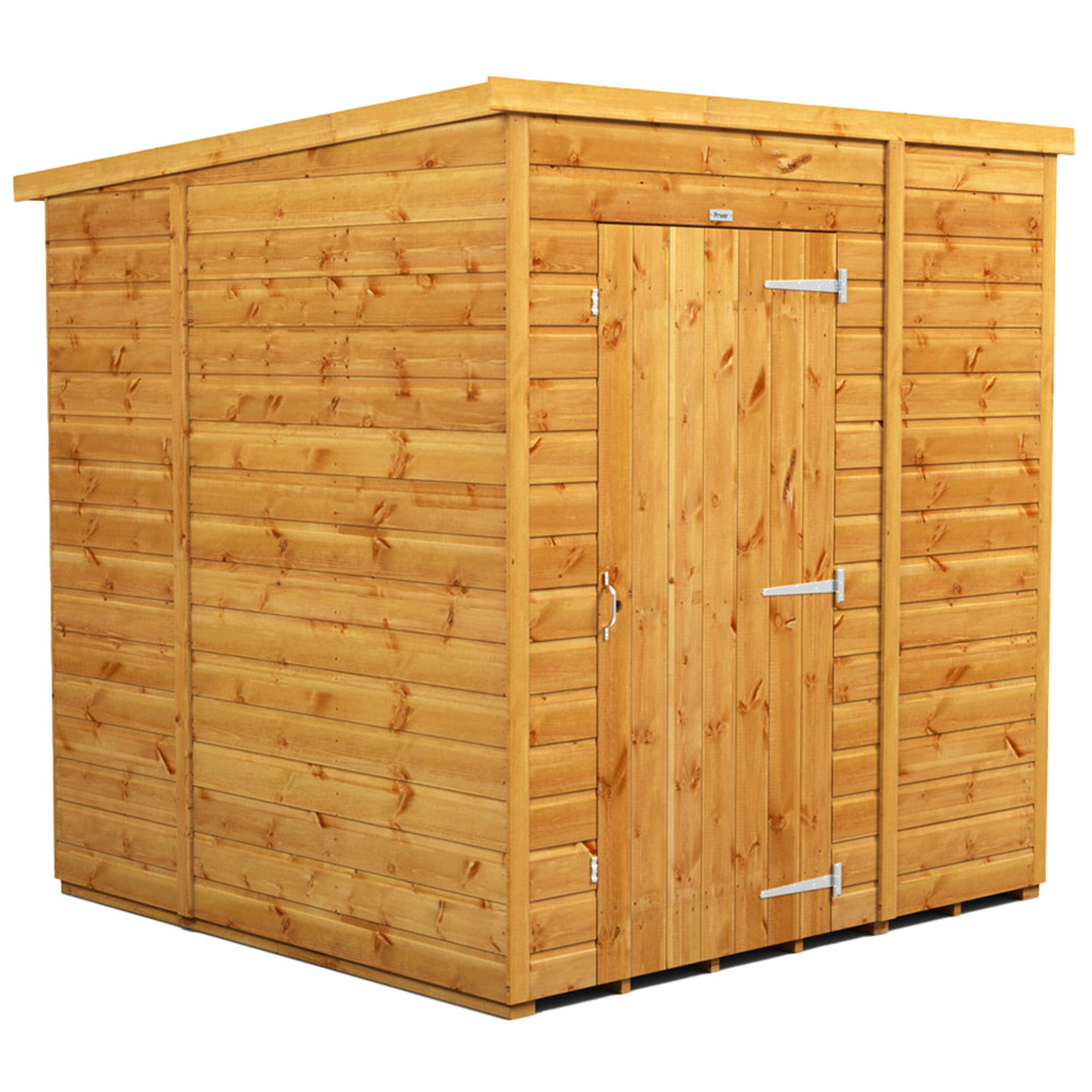 Power Sheds 6 x 6ft Pent Wooden Shed Image 1