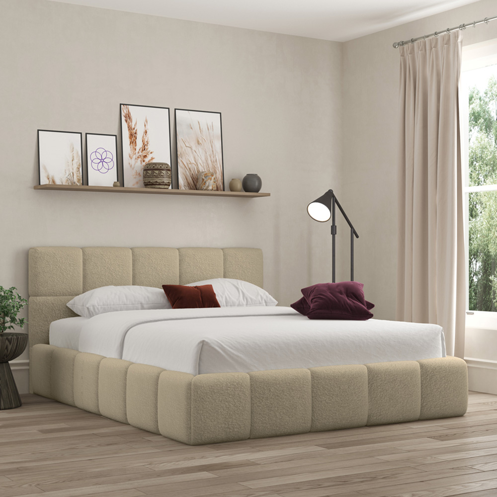 DS Living Ovella Double Latte Cubed Bed Frame Image 4