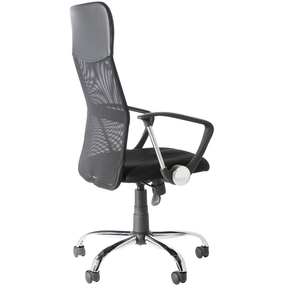 Alphason Orlando Black Mesh and Faux Leather Office Chair Image 4