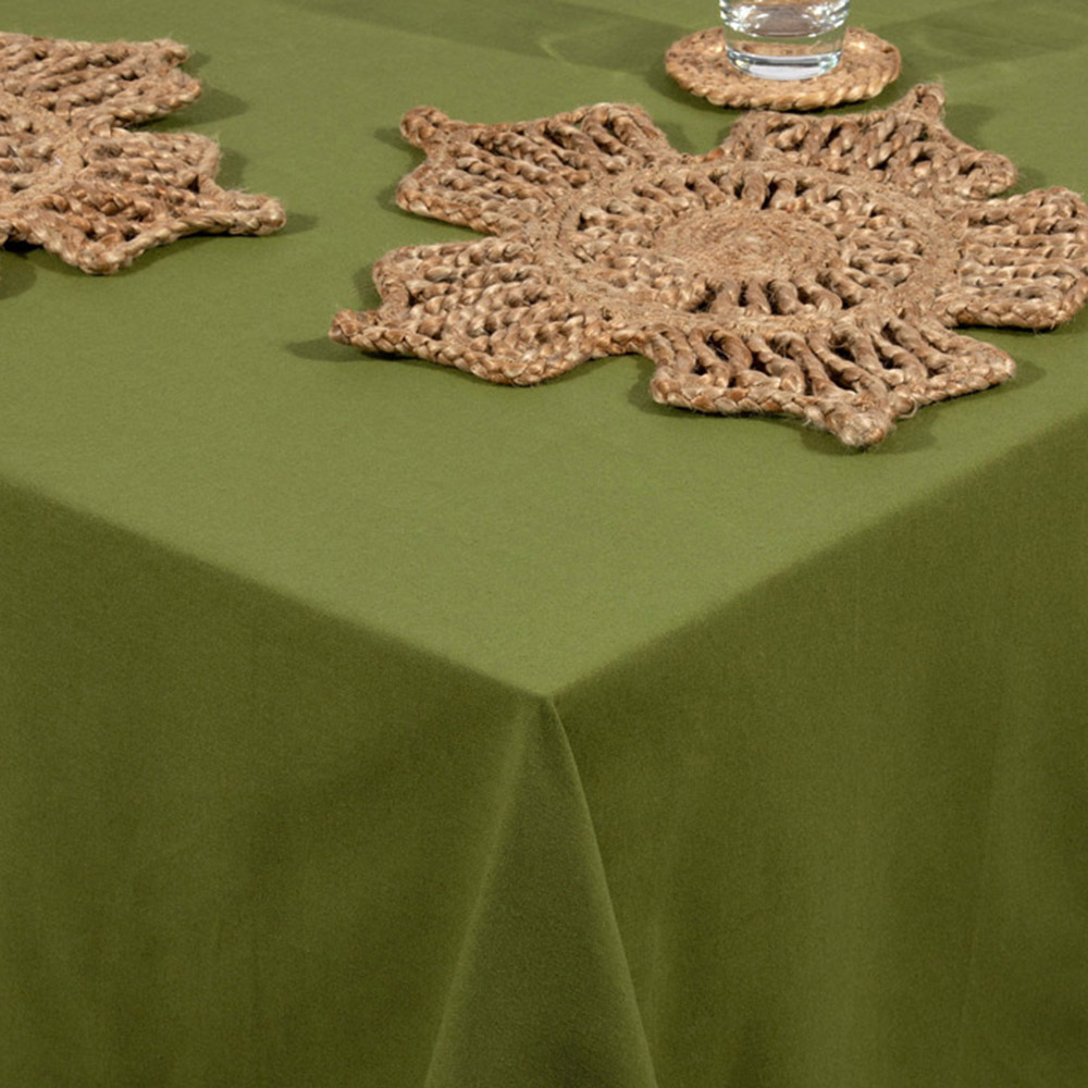AVON Olive Green Cotton Tablecloth 140 x 240cm Image 3