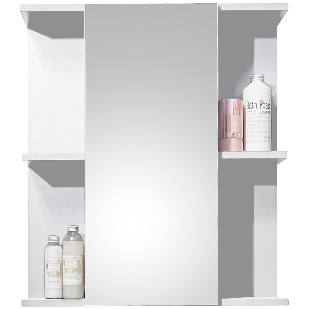 Julian Bowen Mandy Single Door White Mirrored Cabinet Image 2