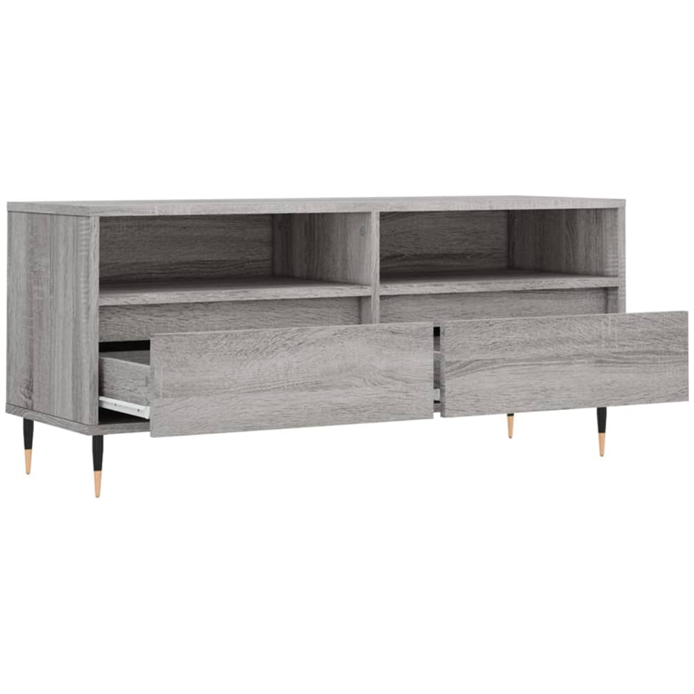 vidaXL 2 Door 2 Shelf Grey Sonoma TV Cabinet Image 6