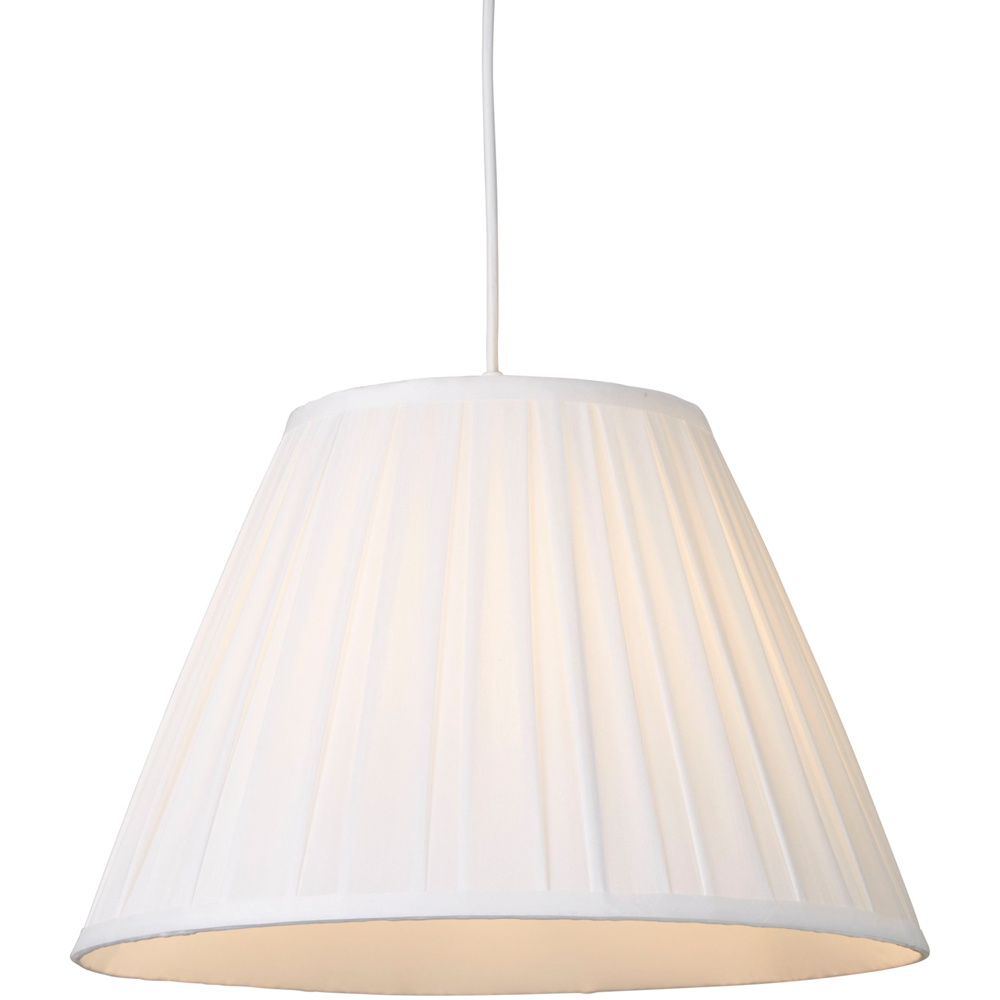Lighting Collection Barnes White Pleated Tapered Lamp Shade 40cm Image 3