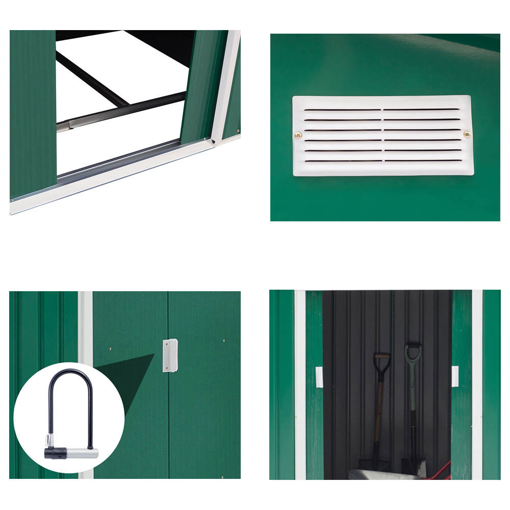 Outsunny Metal Garden Shed 6ft Image 6