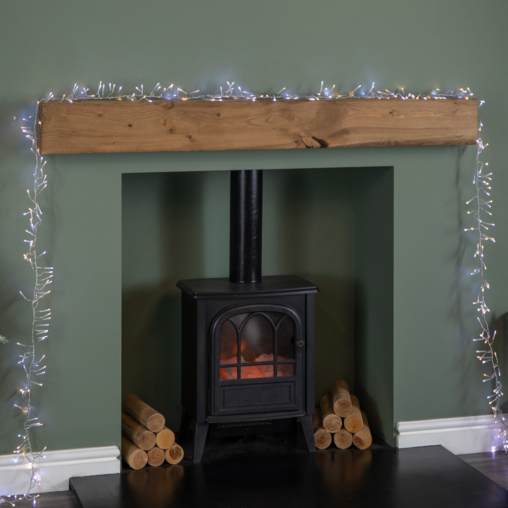 Samuel Alexander 720 White and Warm White LED Clear Cable Christmas Cluster Light 9.3m Image 3