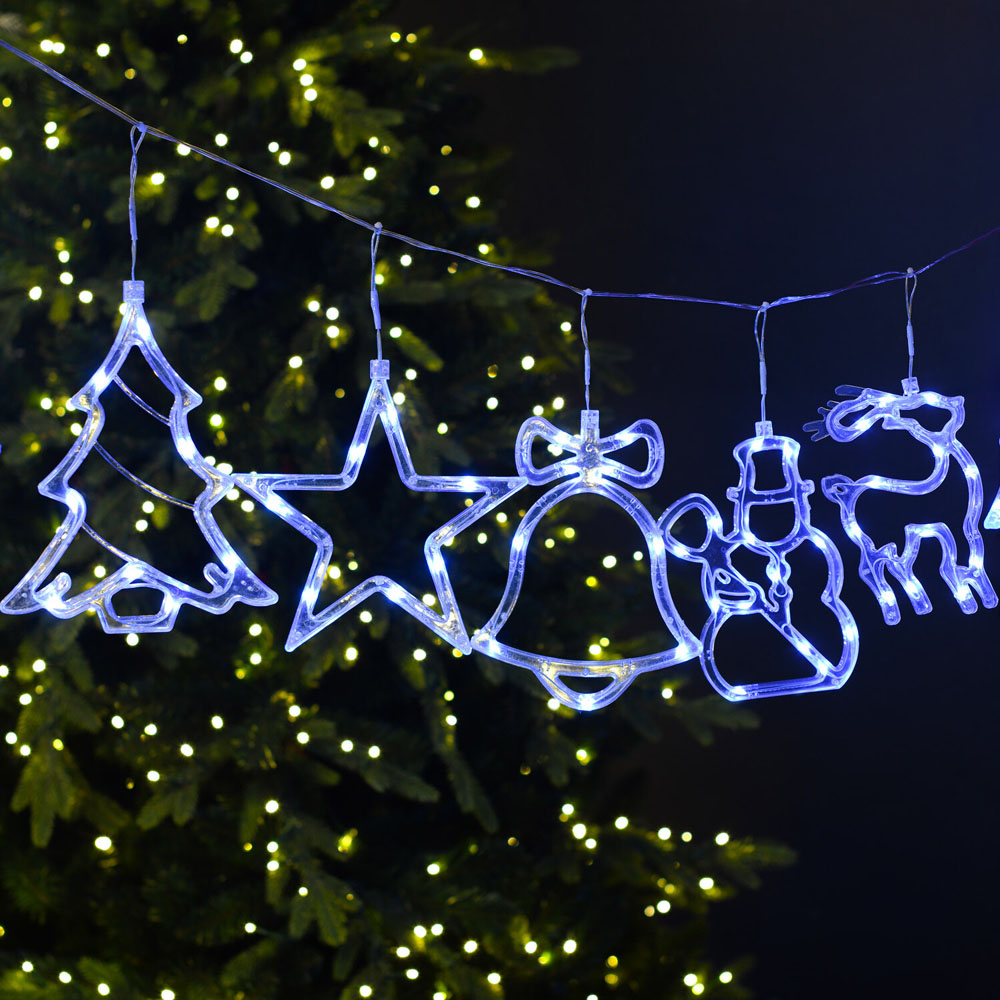 10 Christmas Icons String Light - Cool White Image 1