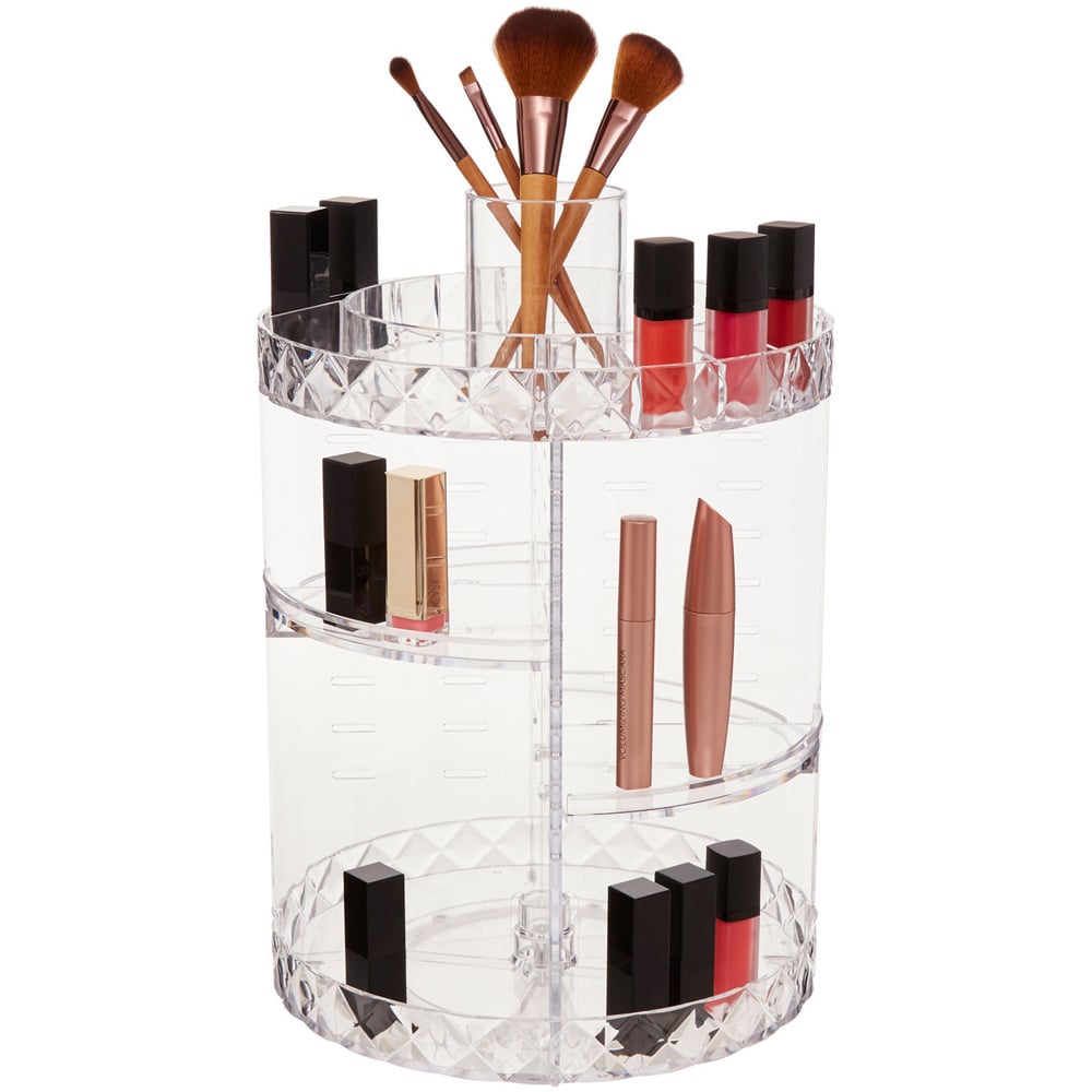 Premier Housewares Clear 4 Tier Revolving Cosmetic Organiser Image 3