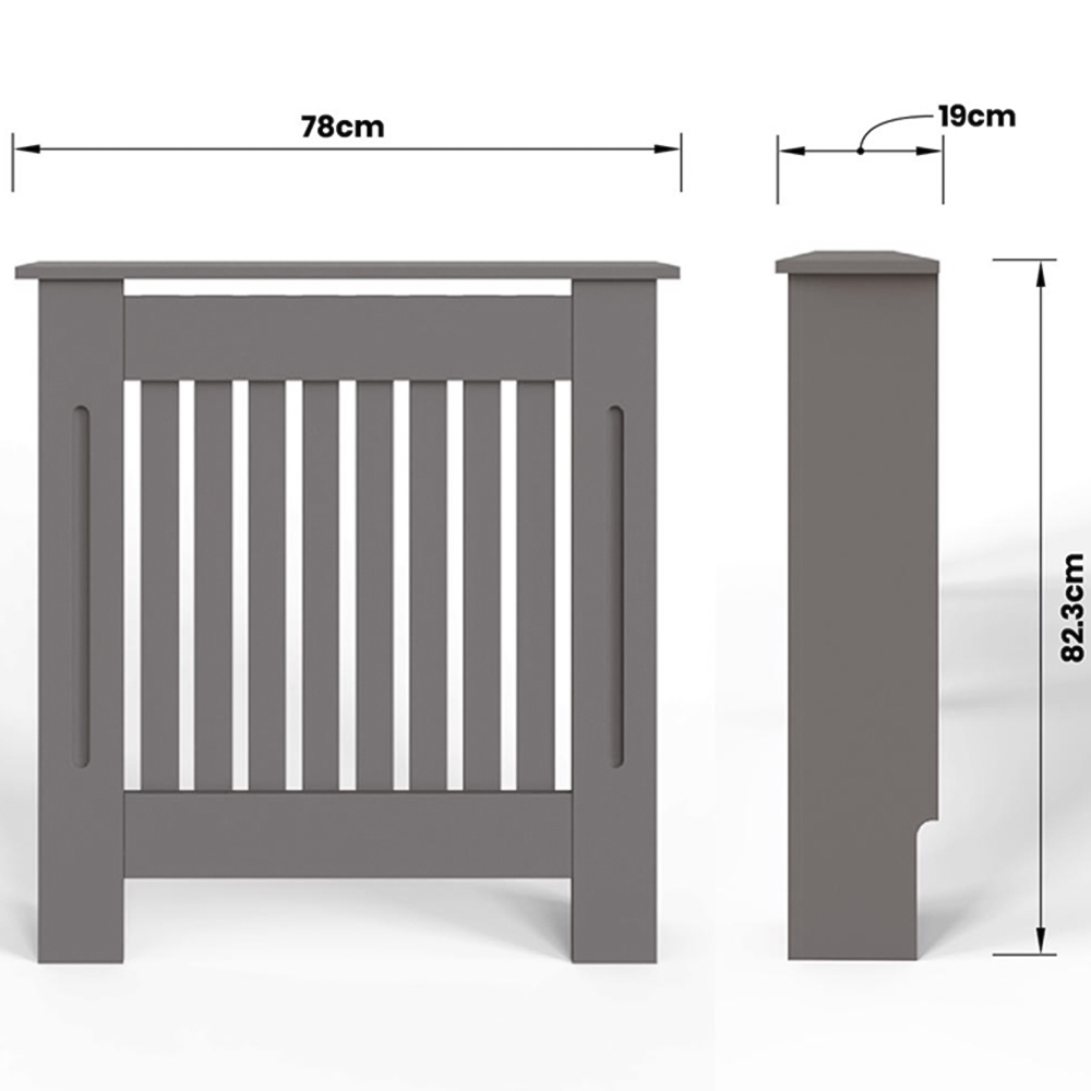 FWStyle Grey Vertical Slat MDF Radiator Cover Small Image 6