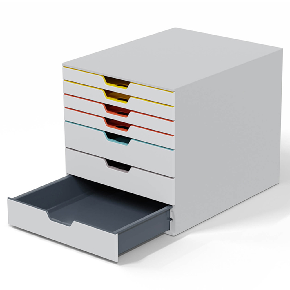 Durable Varicolor 7 Drawer Colour Coded Mix Desktop Organiser Storage A4+ Image 4