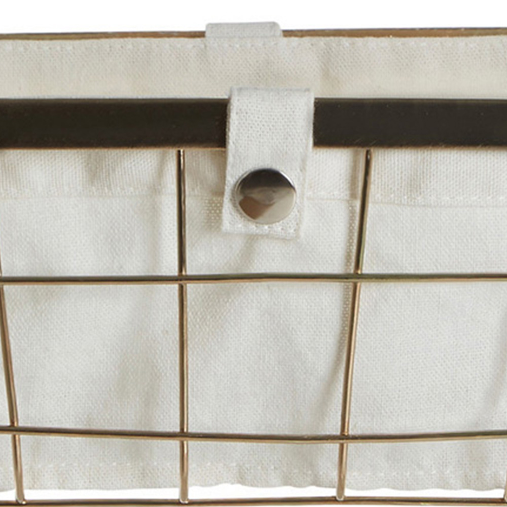 Premier Housewares Small Gold Iron Wire Storage Basket Image 5