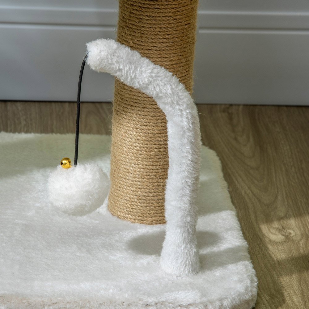 PawHut White Cat Activity Tree 42cm Image 4