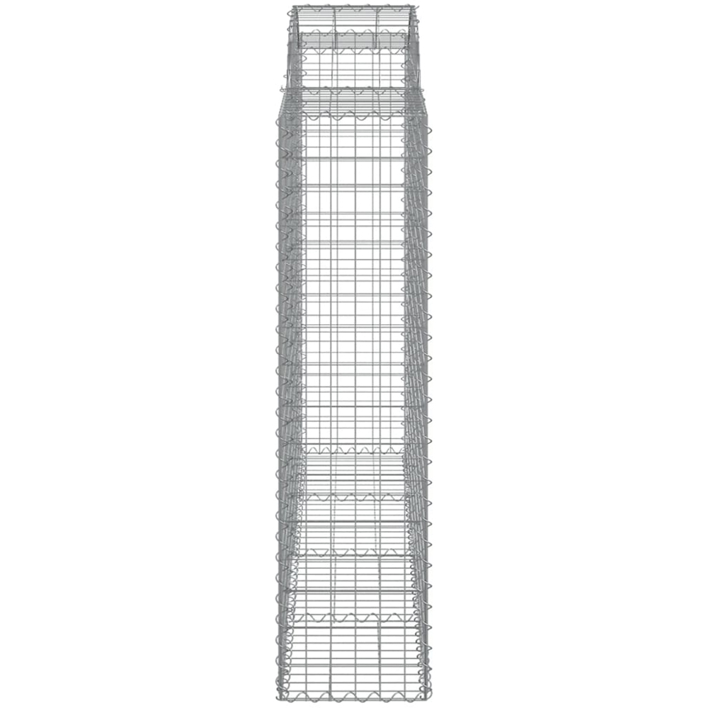 vidaXL Silver Galvanised Iron Arched Gabion Basket 200 x 50 x 160/180cm 6 Pack Image 4