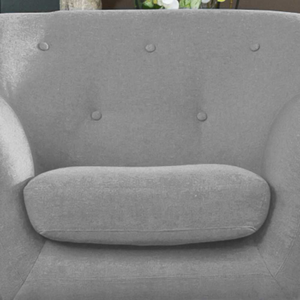 Lynwood Light Grey Fabric Armchair Image 3