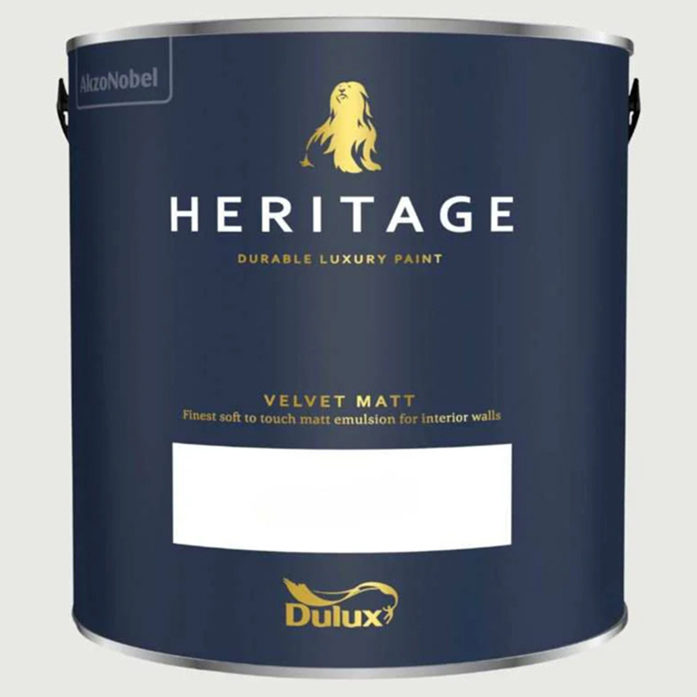 Dulux Heritage Walls and Ceilings Edelweiss White Velvet Matt Emulsion Paint 2.5L Image 2