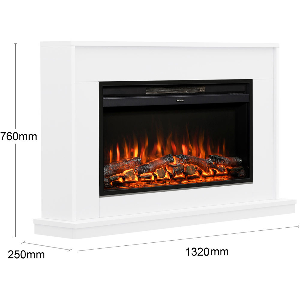 Be Modern Farleigh Timber Ash White Electric Fireplace with Remote Control 2000W 52 inch Image 7